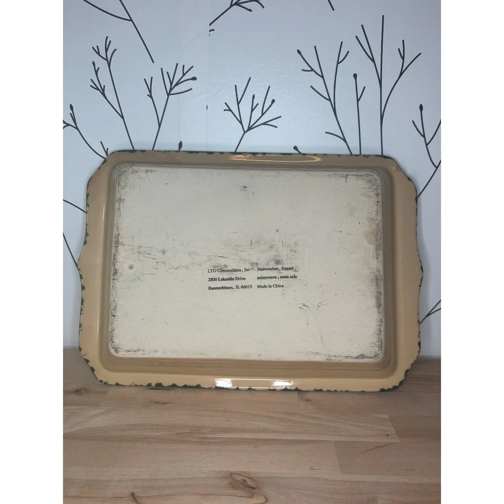 LTD Commodities Country Snowman Stoneware Baker Rectangular Casserole Dish 13x9